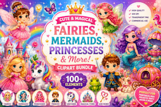 create custom  clipart bundle with transparent png