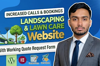 design a lawn care website with a quote form