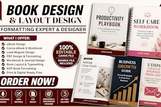 design canva ebook design lead magnet canva wellness workbook and pdf design