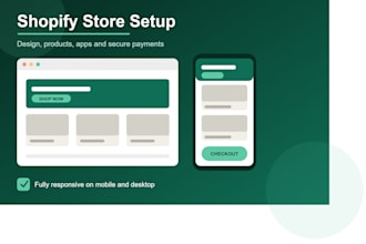 setup and design a complete shopify dropshipping store