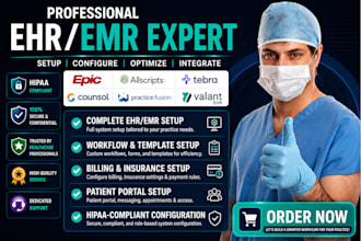 setup epic emr allscripts emr tebra ehr counsol ehr practice fusion ehr valant