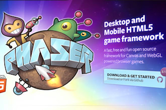 develop 2d HTML5 web and browser games using phaser js