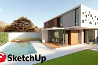 do exterior, interior design, sketchup realistic 3d modeling design