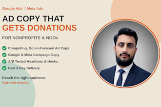 write google and meta ad copy for nonprofits and ngos