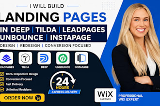build landing pages in deep tilda leadpages unbounce instapage in 24hrs