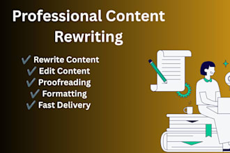 rewrite, edit and format your content professionally