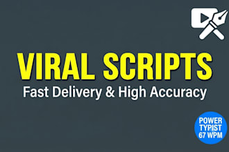 write viral youtube shorts scripts and tiktok video scripts