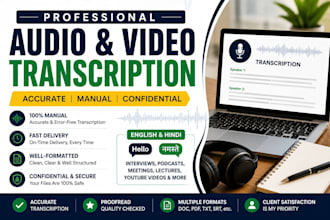accurately transcribe hindi and english audio to text