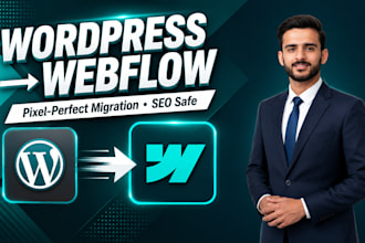 migrate your wordpress website to webflow with pixel perfect design