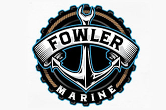 design professional marine repair shop logo for you