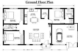 design architectural house plans 2d floor plans and elevations in autocad
