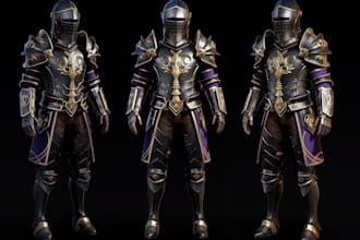 3d cosplay sculpting sword, wearable mask, knight helmet and stl likeness design