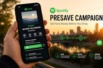 do organic spotify presave for unreleased music presave campaign