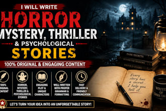 original horror, mystery, thriller and psychological stories