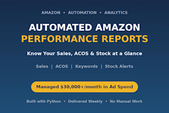 create automated amazon performance reports for your sales and ppc