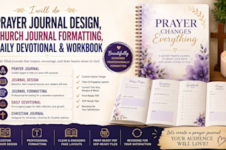 design prayer journal, christian journal formatting and daily devotional