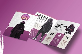 design bifold, trifold brochure or catalog