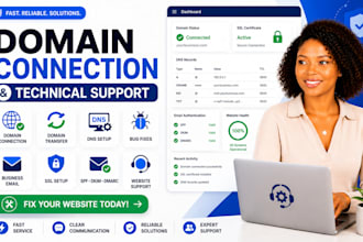 domain connection, setup domain and website bug fixes