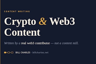 write engaging crypto and web3 blog posts and articles
