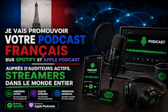 promote your french spotify apple podcast to active listeners streamers globally