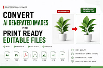 convert ai images to editable print ready, children illustration KDP puzzle book
