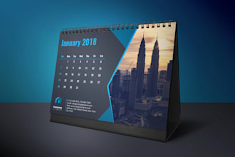 design professional desk calendar, wall calendar