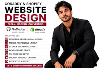 godaddy website redesign shopify store design website redesign shopify website