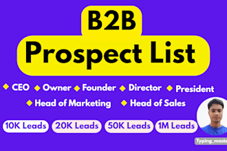 do b2b prospect list, valid email list building for targeted leads