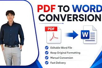 manually convert PDF to editable word document