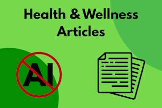 write SEO optimized health and wellness blog articles