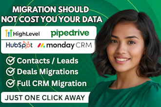 do data migration on hubspot pipedrive monday crm close crm freshwork salesforce