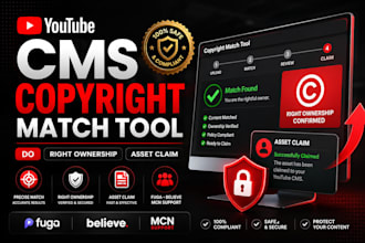 do youtube cms copyright match tool right ownership asset claim fuga believe mcn