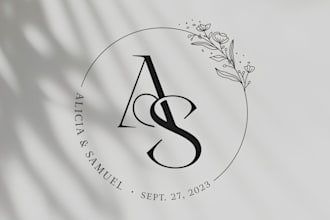 design beautiful wedding logo wedding monogram and emblem