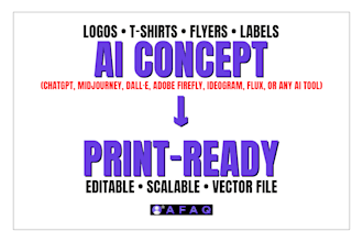 convert ai generate design ideas to print ready file