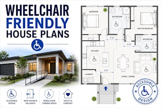 design ada accessible wheelchair friendly aging in house floor plans layout