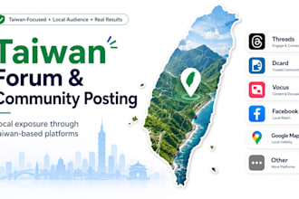 publish taiwan forum and community posts for local exposure