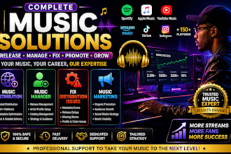 music distribution, music manager, fix distribution issues, and music marketing