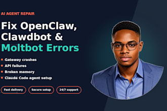 fix openclaw, clawdbot, moltbot errors, setup claude code ai agent