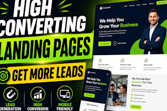 design high converting landing page or sale page for lead generation page