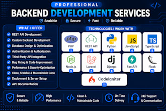build scalable python and PHP backend restapi