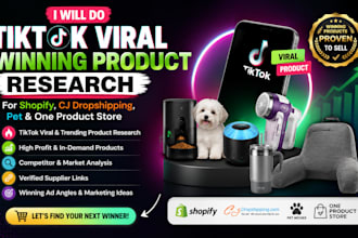 do tiktok viral winning product research for shopify and cj dropshipping