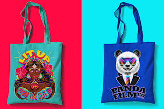 create a custom tote bag design