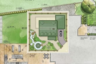 design site plan and master plan, landscape plan for city permit