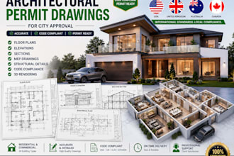 prepare complete USA permit drawings with code compliance