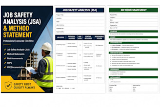 prepare professional job safety analysis jsa and method statement