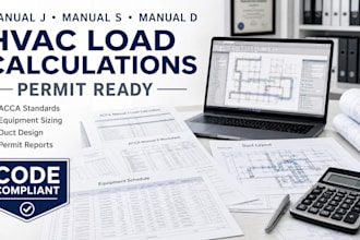 acca manual j manual s manual d hvac load calculation for permit