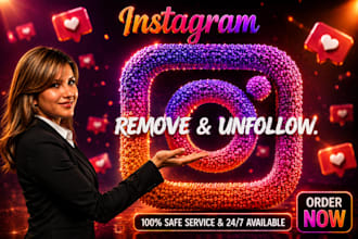 manually unfollow users, remove fake followers, and delete instagram post