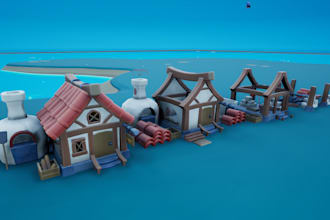 create stylized 3d buildings for your game