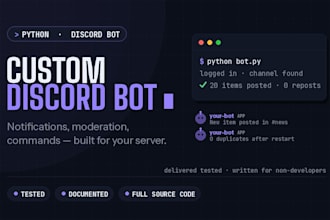 build a custom discord bot in python for your server