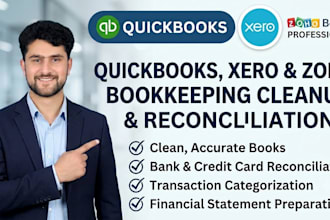 do quickbooks and xero bookkeeping cleanup and reconciliation